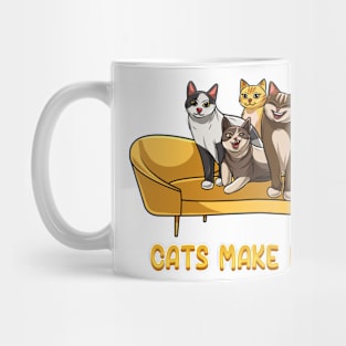 Cats Make Happy Mug